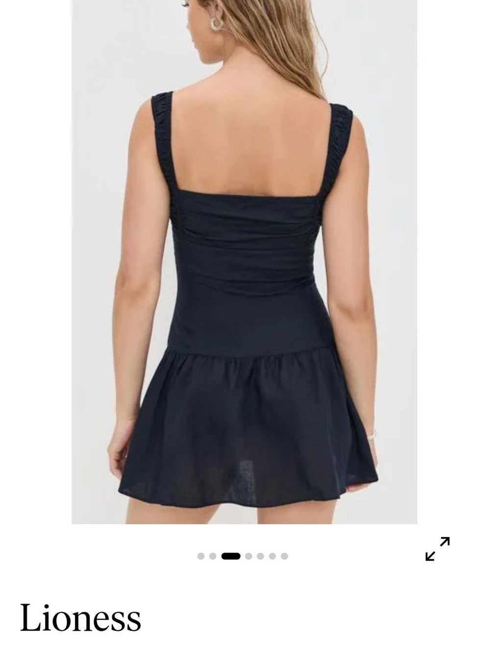 Lioness Midnight Navy Square-Neck Mini Dress - Picture 4 of 5